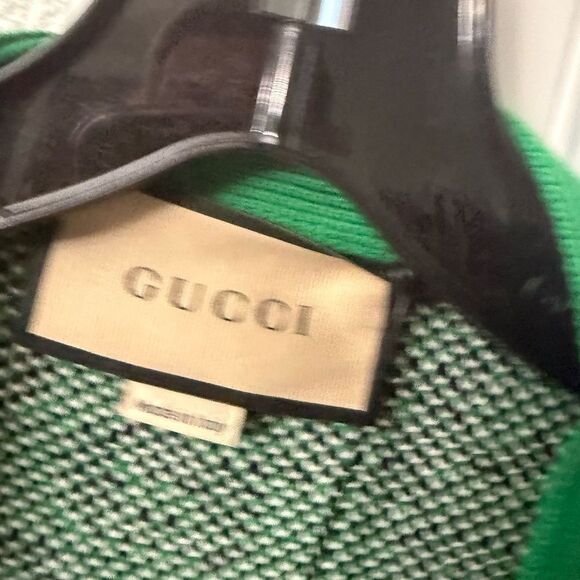 Brand new men’s size M Gucci Green Geometric Cardigan fits women’s Large to Xl - Picture 8 of 12